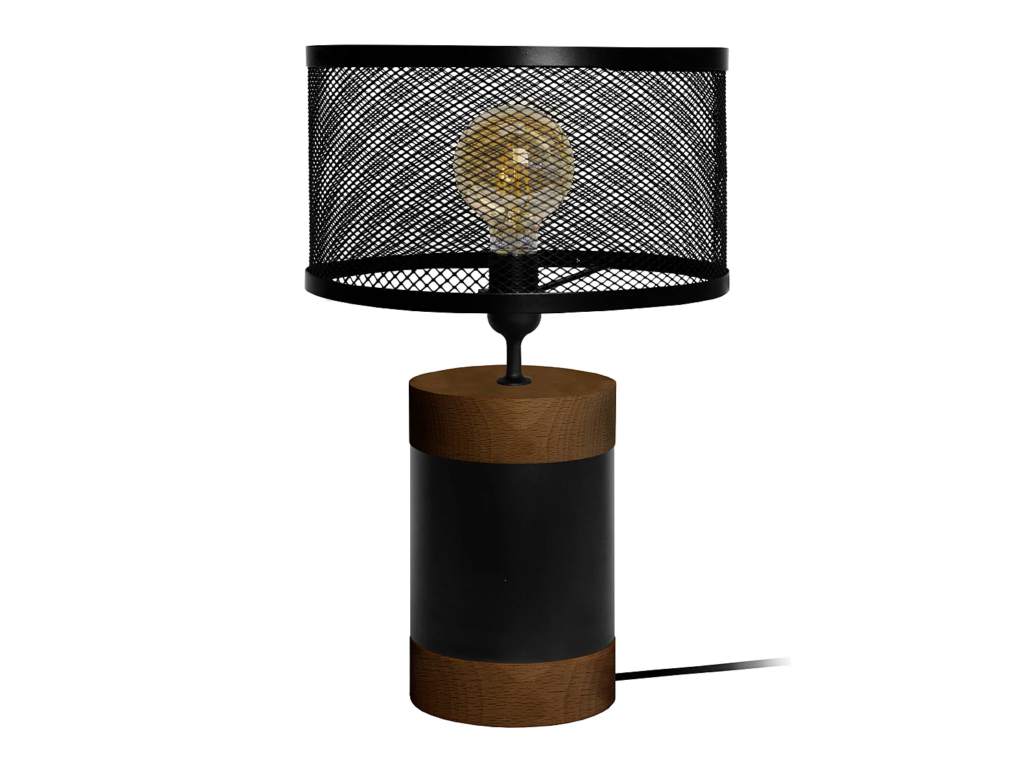 Candeeiro de mesa TOSEL FLORAL metal prateleira ouro D30 x  H56  cm