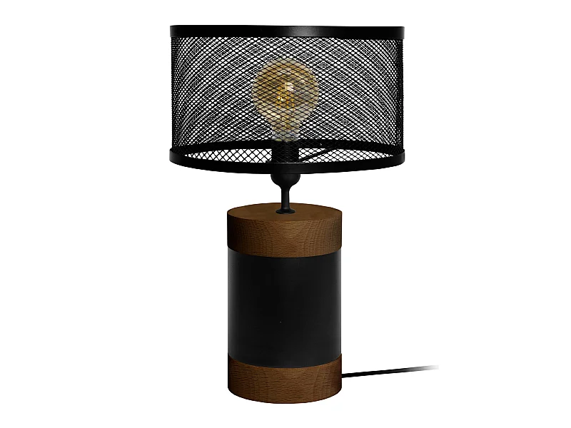 Candeeiro de mesa TOSEL FLORAL metal prateleira ouro D30 x  H56  cm