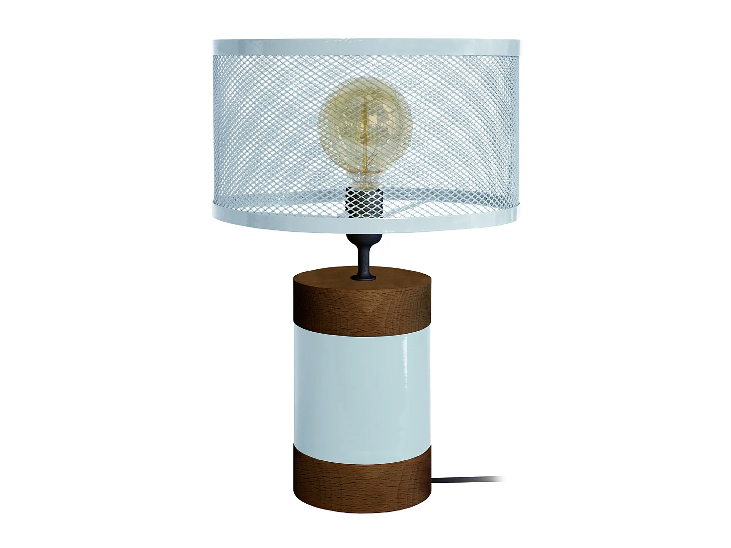 Abajur TOSEL REFLECTS tecido cônico tambor D35 x  H47  cm