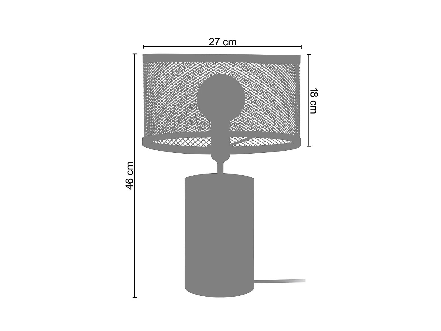 Abajur TOSEL REFLECTS tecido cônico branco D35 x  H47  cm
