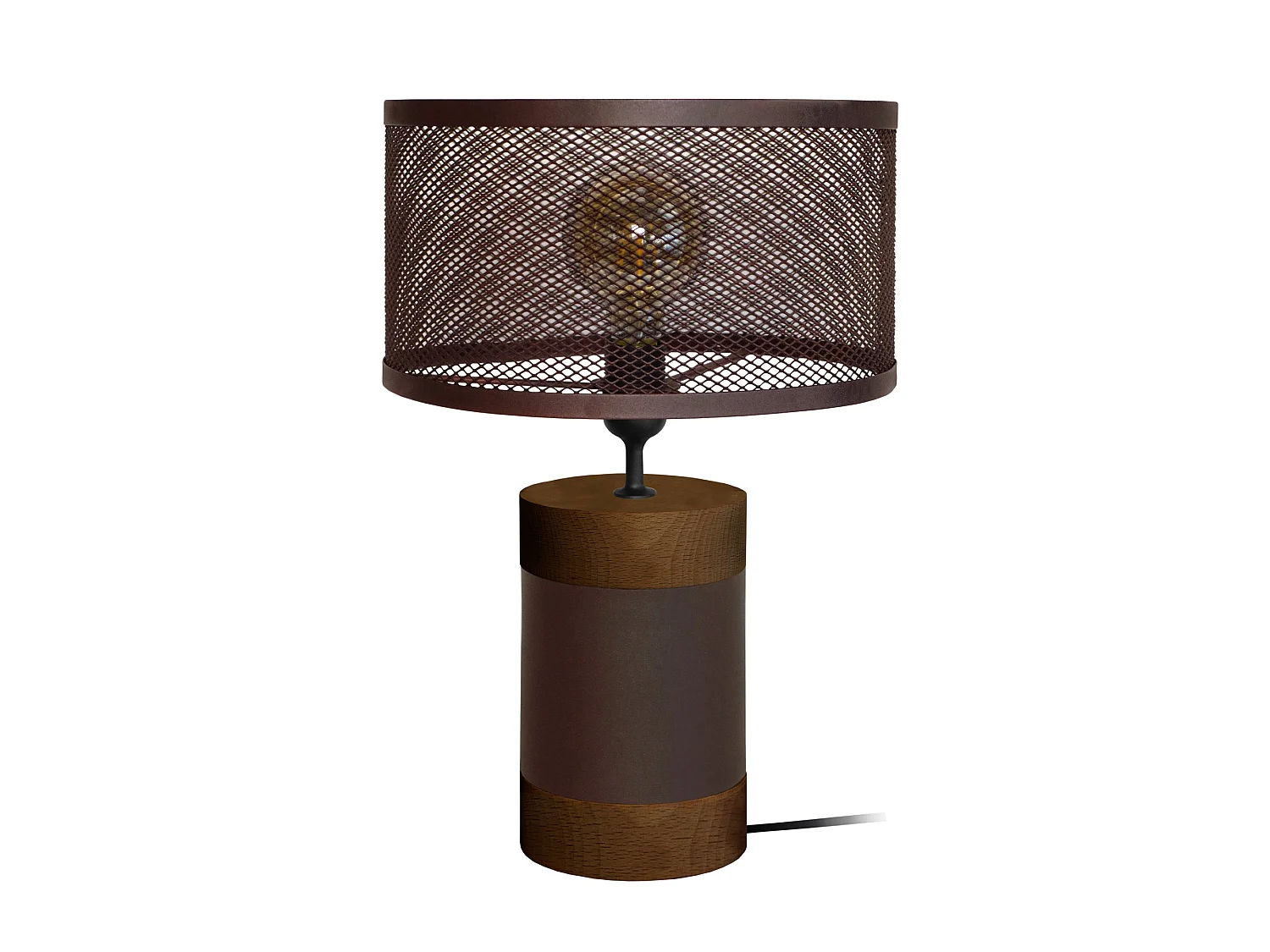 Abajur TOSEL REFLECTS tecido cônico branco D35 x  H47  cm