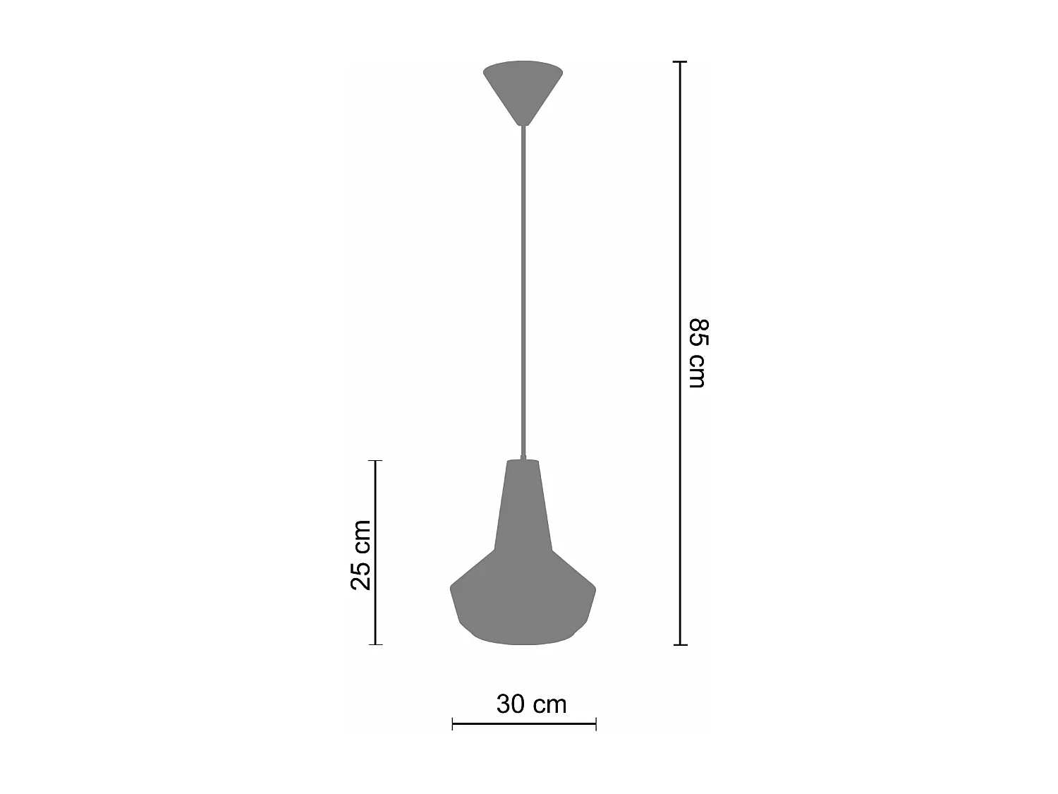 Suspensão TOSEL  ESPOO cordão de algodão globo azul D25 x  H90  cm