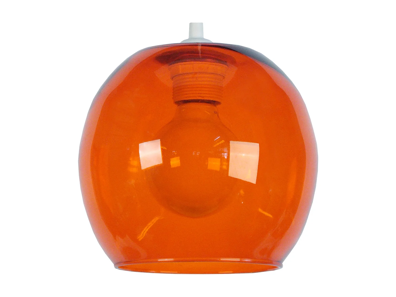 Suspension TOSEL ,verre,Jaune ,H 77xD20xP20cm