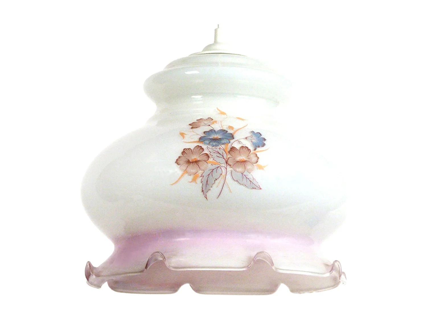 Suspension TOSEL ,verre,Blanc   ,H80xD17,5xP 17,5cm