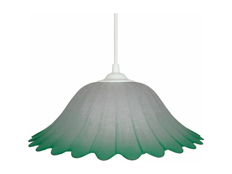 Suspension dôme petites pointes verre satiné vert 80 cm..