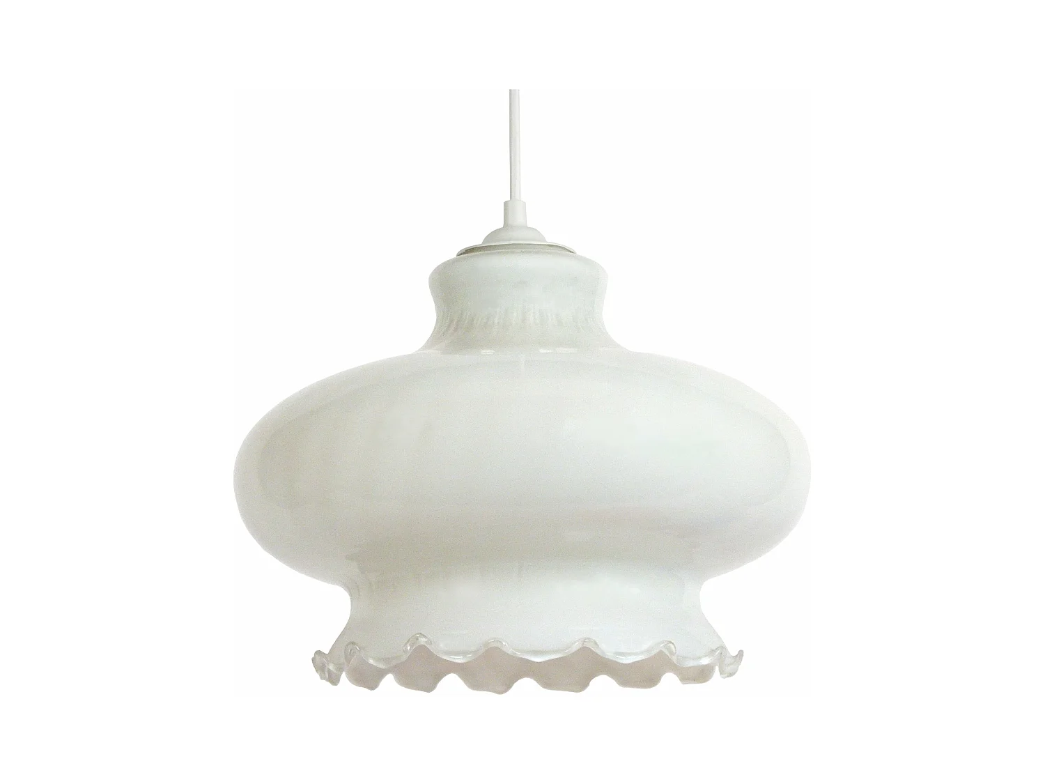 Suspensión  TOSEL ,vidrio,Blanco,A80xD 17,5xP17,5cm