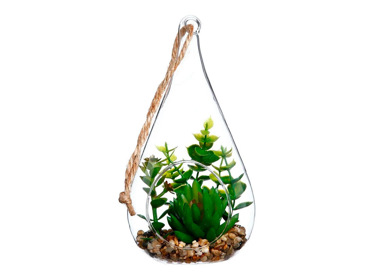 Plante + goutte de verre h19.5