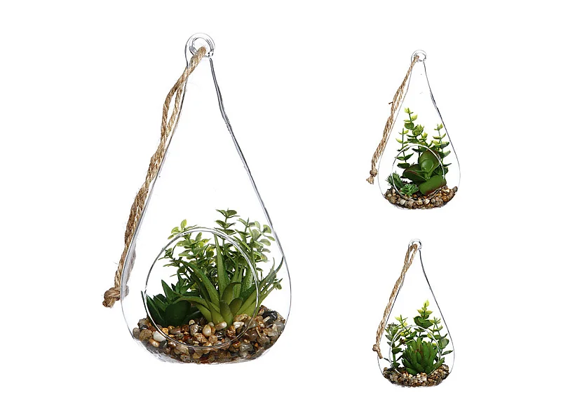 Vase Avec Plante Décorative 10x19,5cm