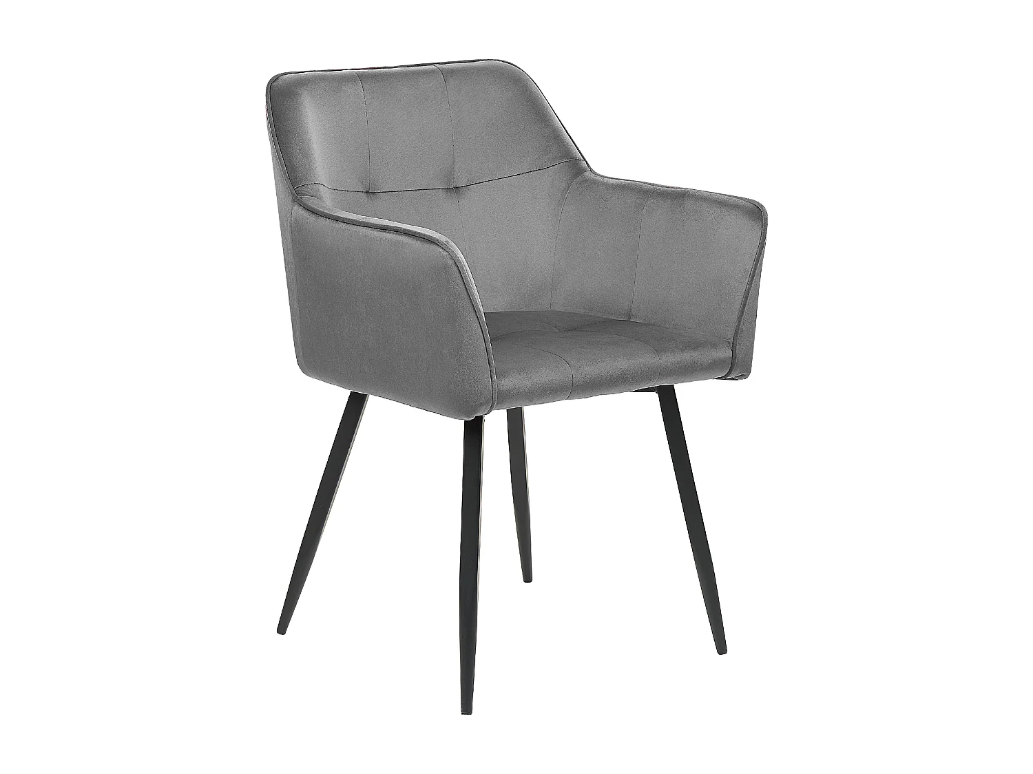 Lot de 2 chaises de salle à manger JASMIN Velours Gris foncé