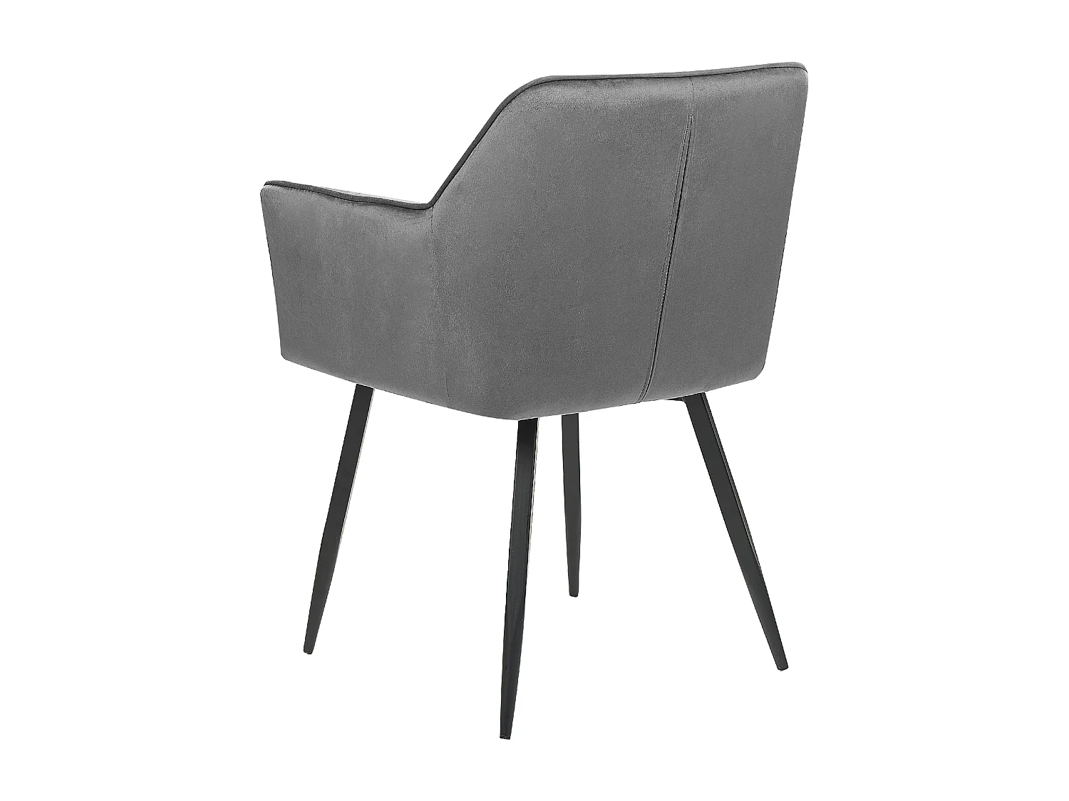 Lot de 2 chaises de salle à manger JASMIN Velours Gris foncé