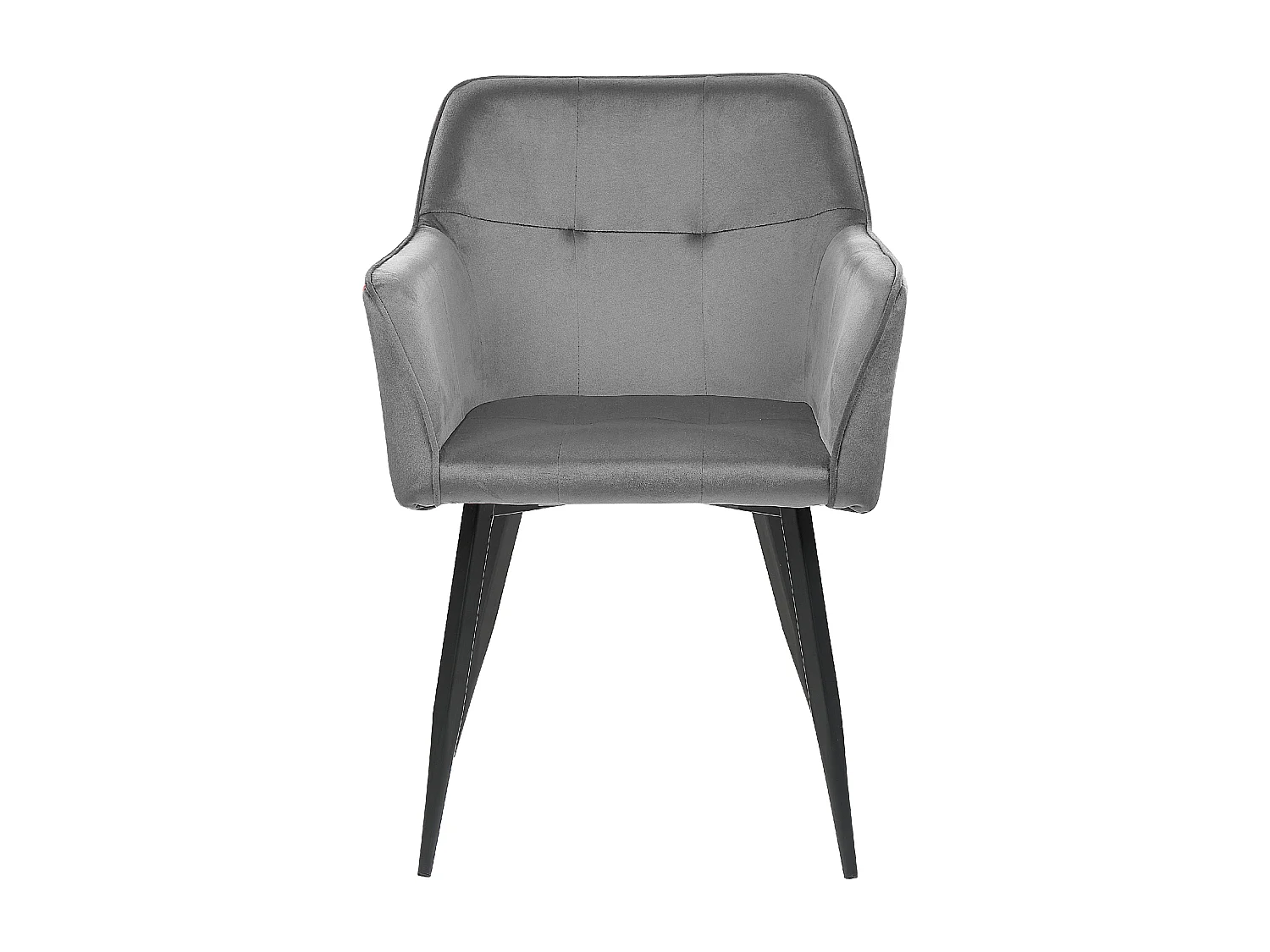 Esszimmerstuhl 2er Set Samtstoff grau Metallbeine schwarz Glamourös Jasmin