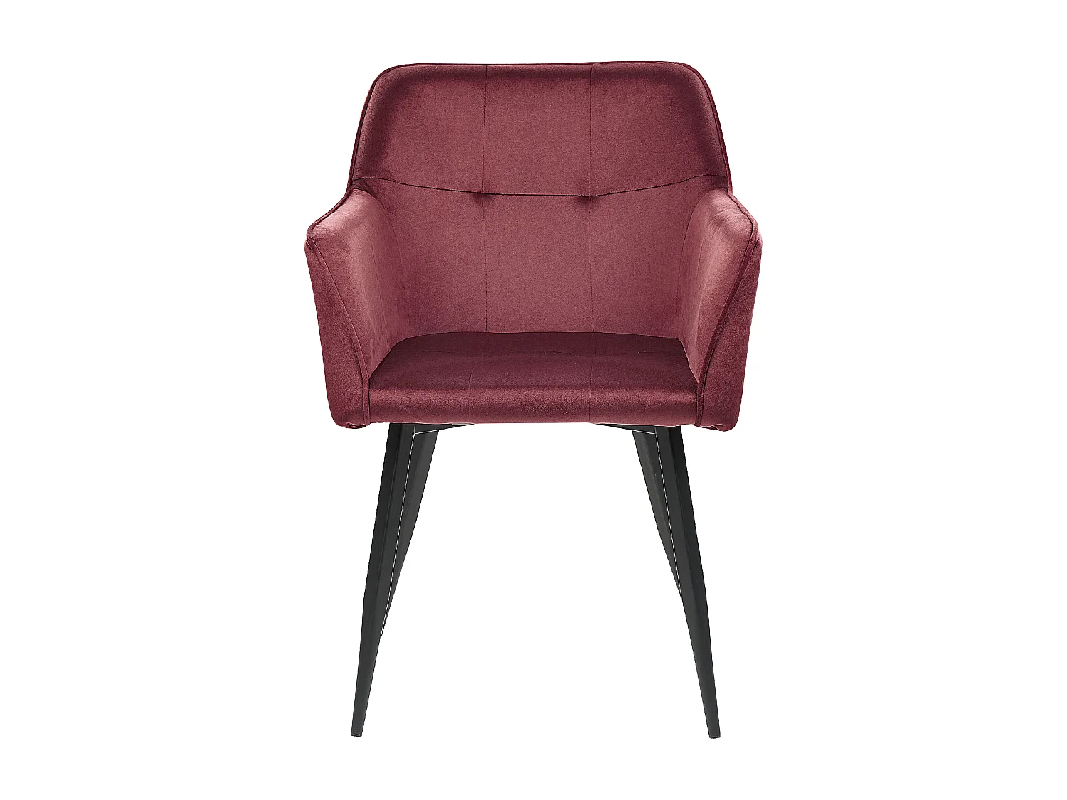 Sedia da pranzo JASMIN Set di 2 Velluto Bordeaux