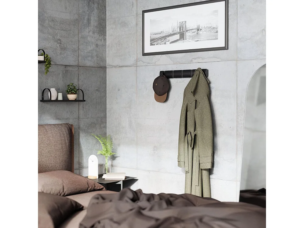 Porte manteaux Flip 5 crochets Noir