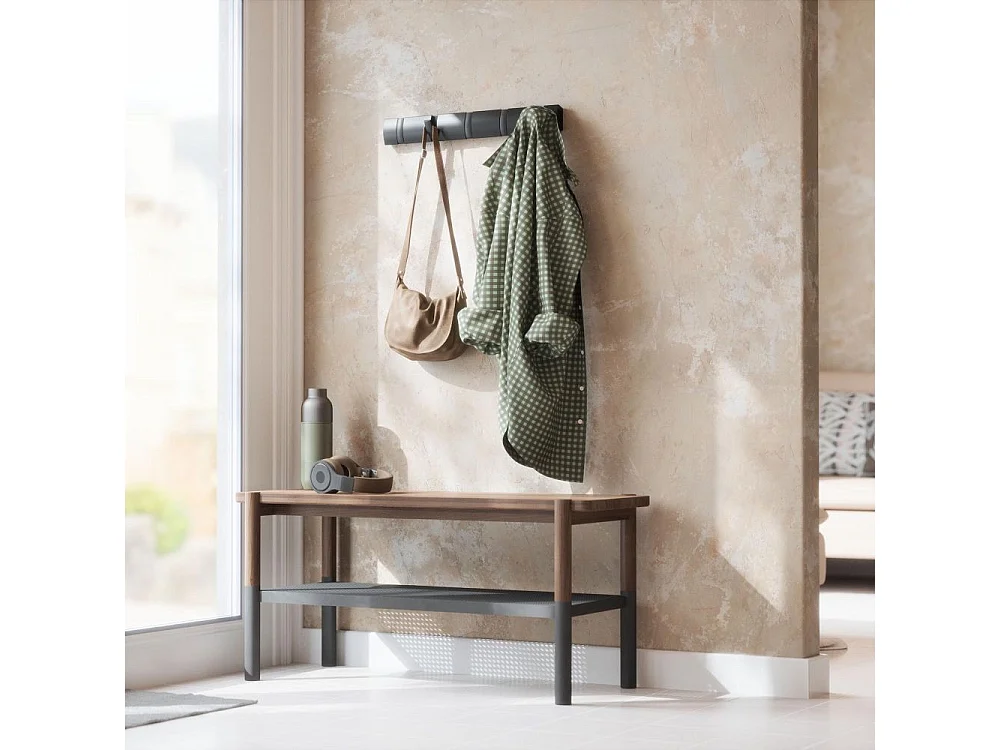 Porte manteaux Flip 5 crochets Noir