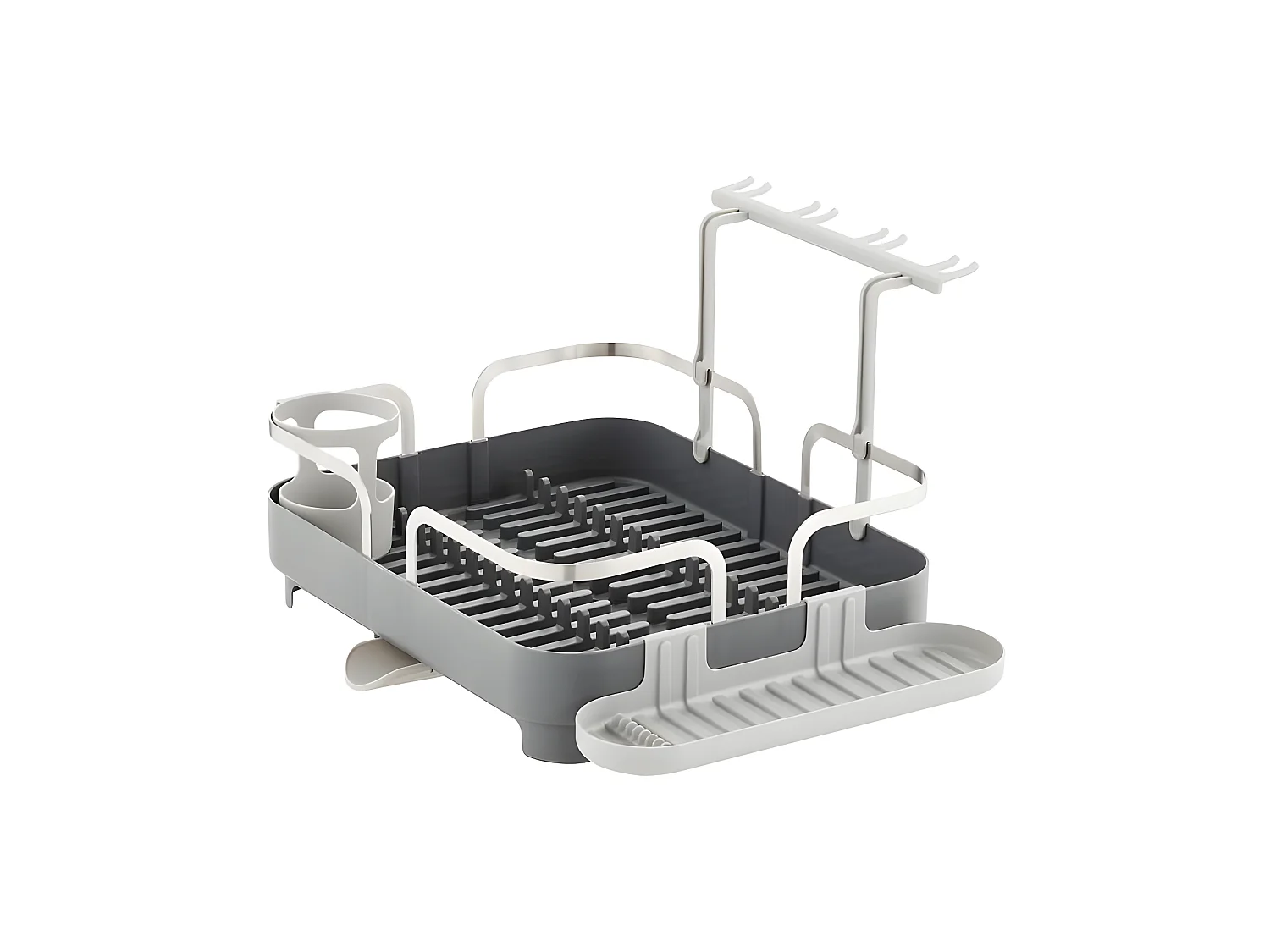Geschirrabtropfgestell mit abnehmbarem Zubehör