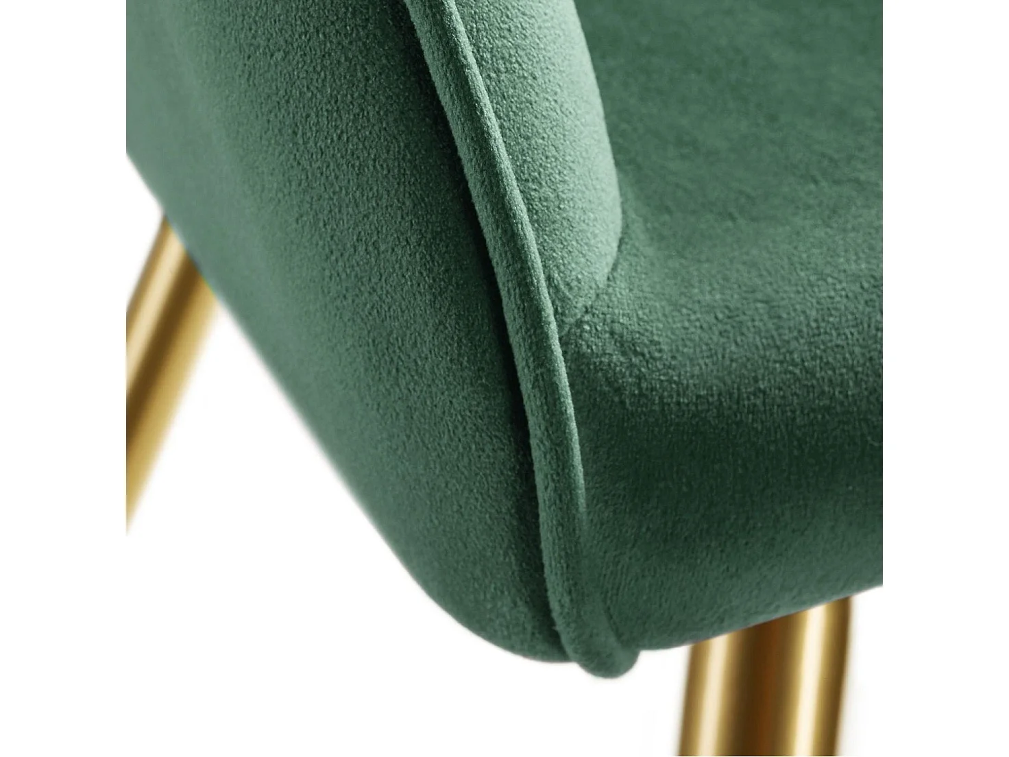 Lot de 4 chaises pieds doré siège de salon cuisine salle à manger design élégant velours vert 08_0000111