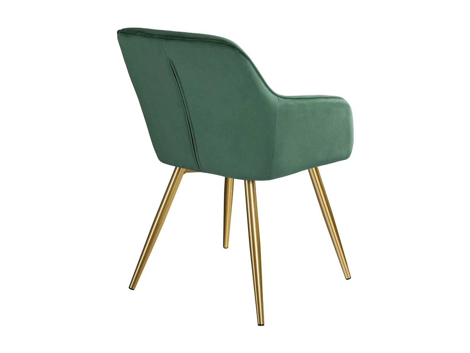 Lot de 4 chaises pieds doré siège de salon cuisine salle à manger design élégant velours vert 08_0000111