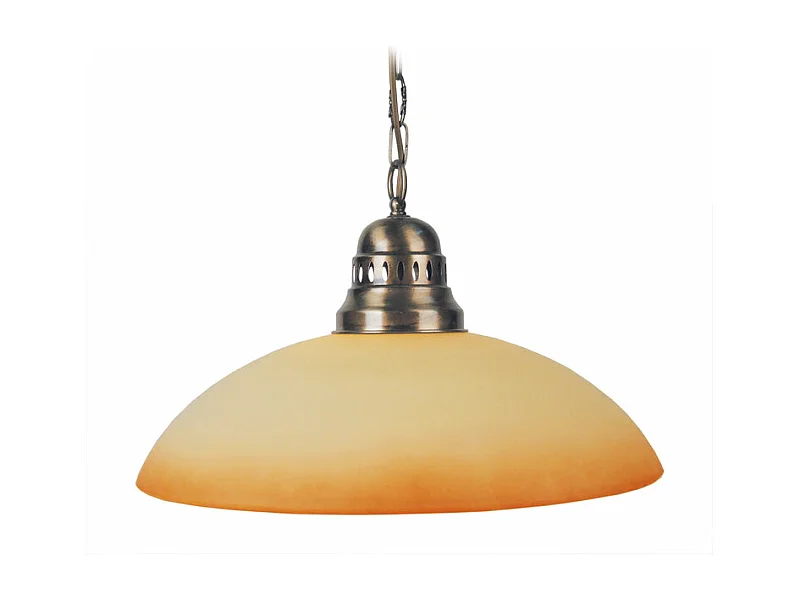 Suspensão TOSEL  CARLOT 1 vidro cúpula creme D35 x  H70  cm