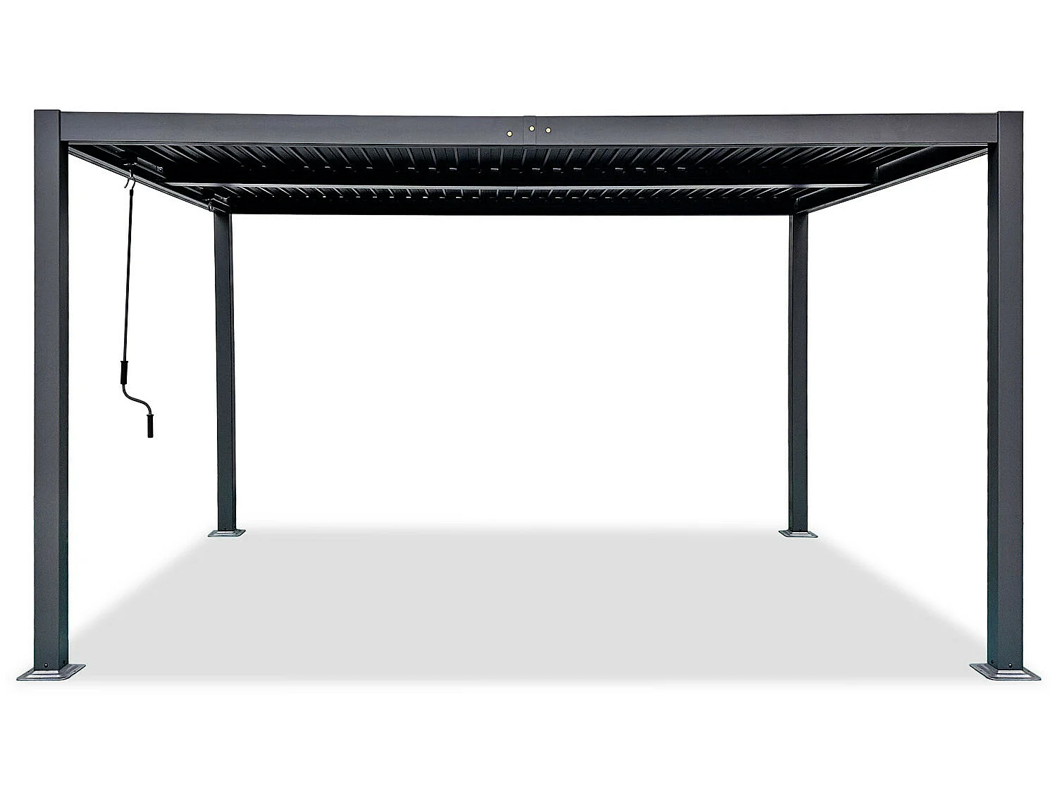 Tonnelle/Pergola bioclimatique lames orientables en aluminium 3x4m - Anthracite - BELAIR