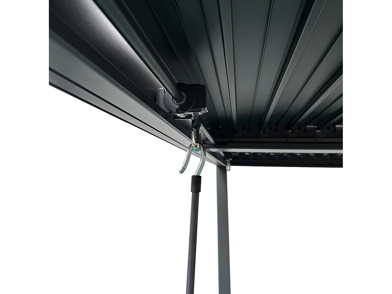 Tonnelle/Pergola bioclimatique lames orientables en aluminium 3x4m - Anthracite - BELAIR