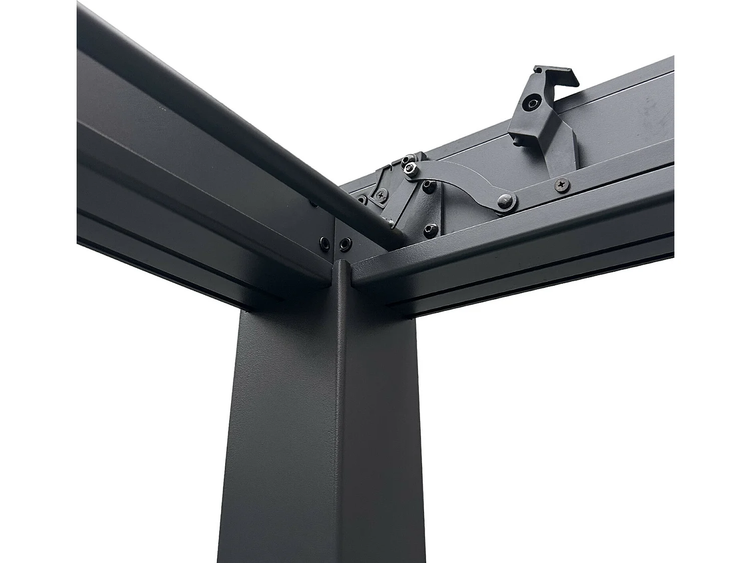 Tonnelle/Pergola bioclimatique lames orientables en aluminium 3x4m - Anthracite - BELAIR