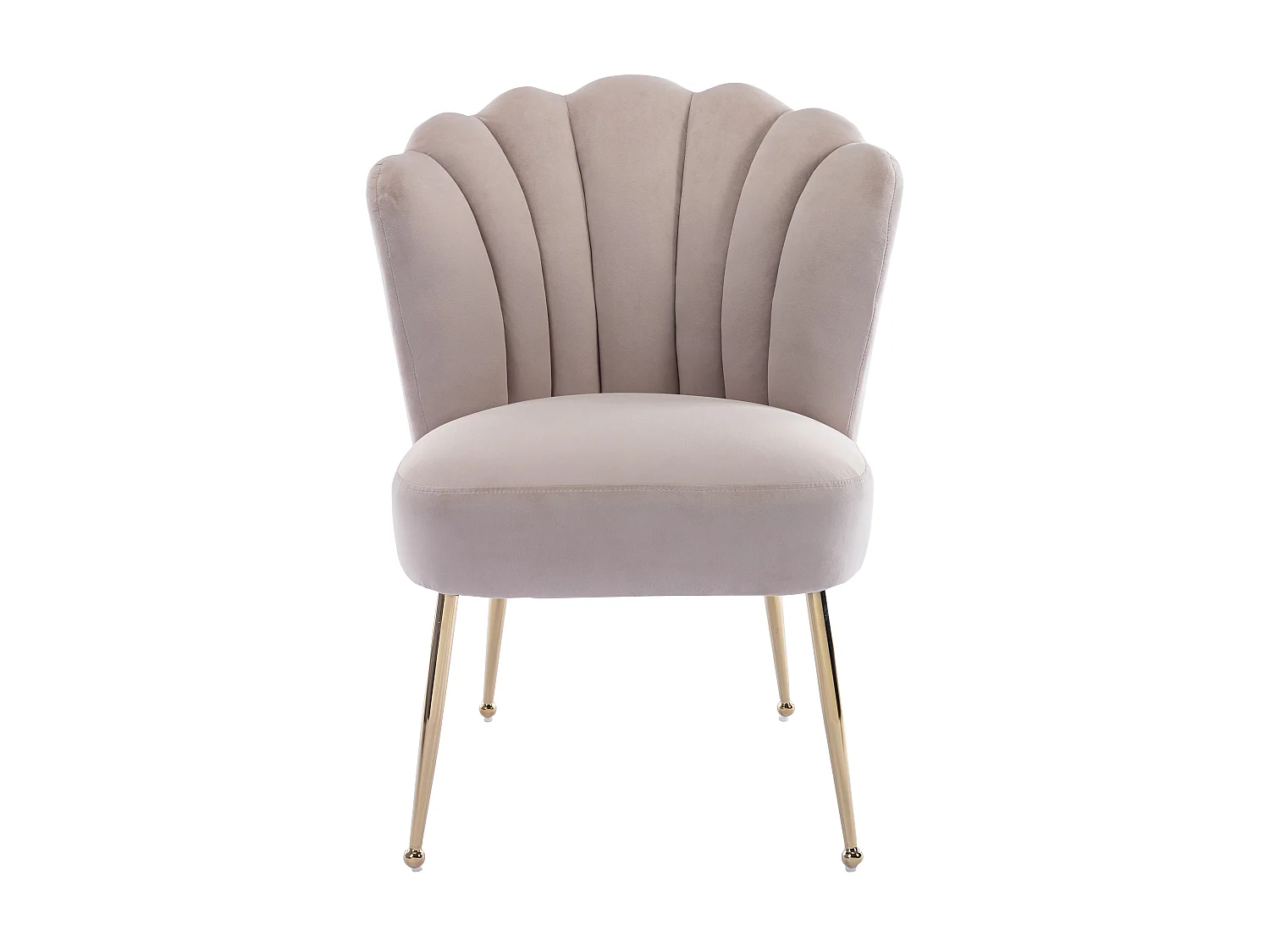 Stuhl 6er-Set - Samt & goldfarbener Stahl - Beige - RUTY von Pascal MORABITO