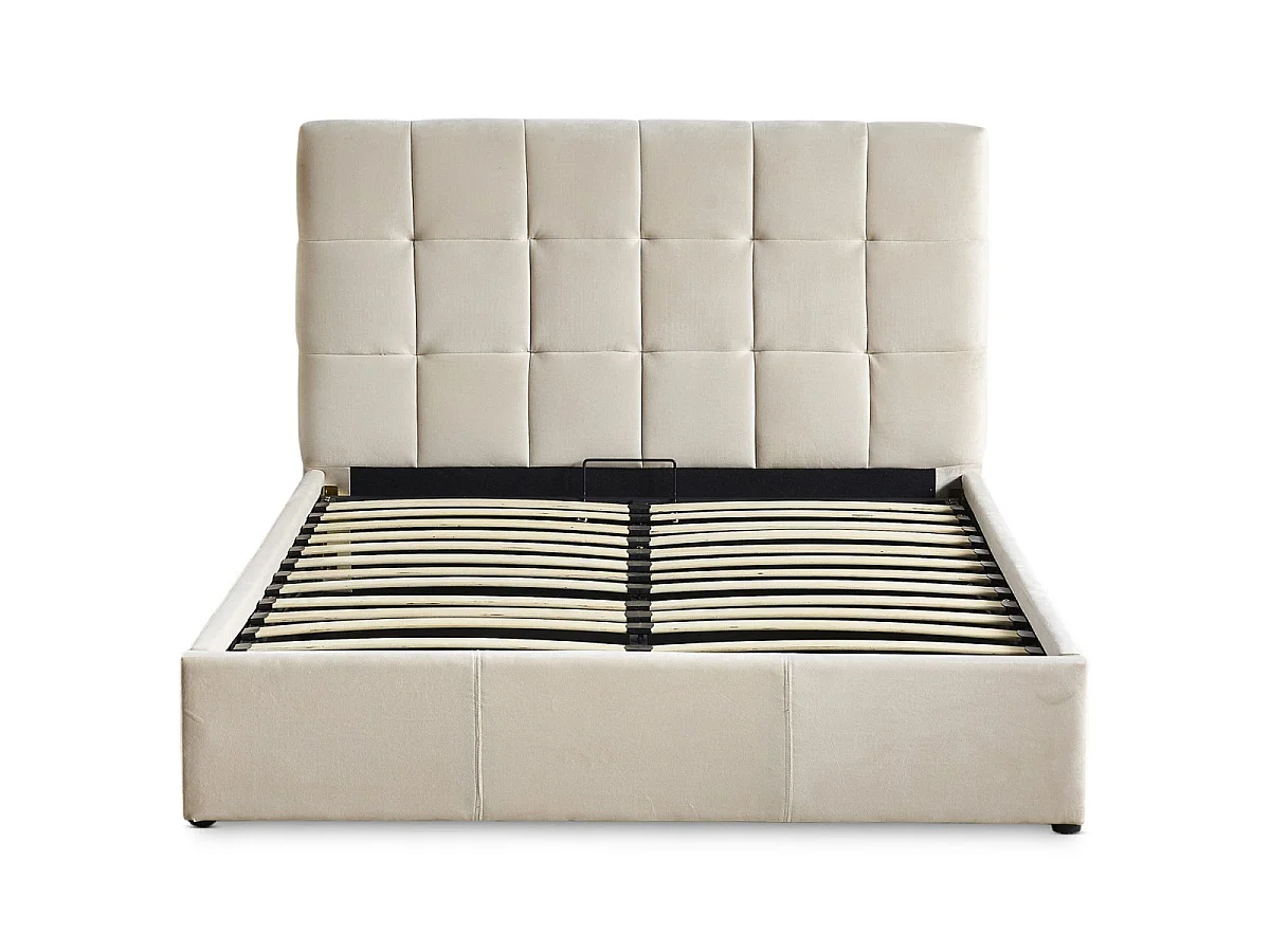 Lit Adulte Sommier Relevable "Birma" 140x190cm Beige