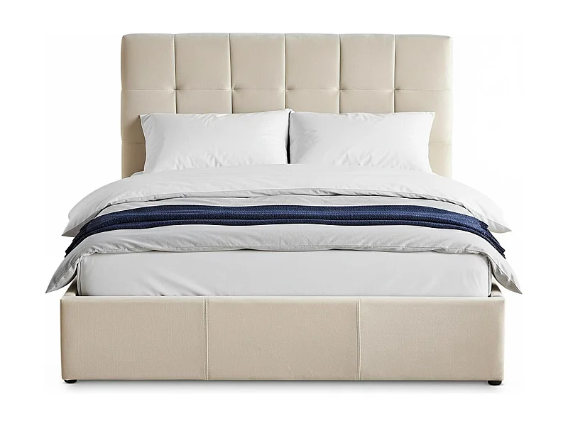 Lit Adulte Sommier Relevable "Birma" 140x190cm Beige