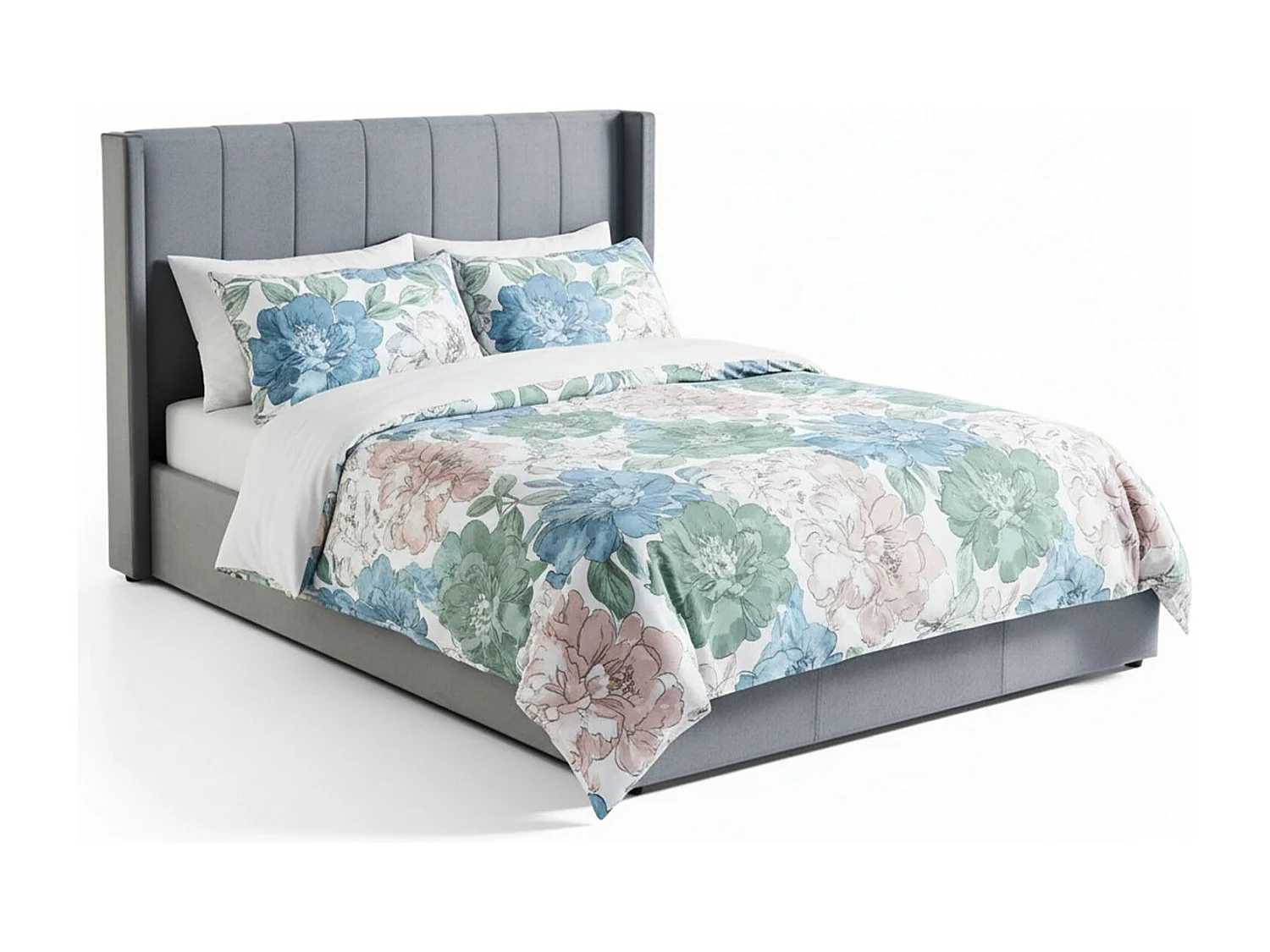 Lit Adulte Sommier Relevable "Fady" 160x200cm Gris