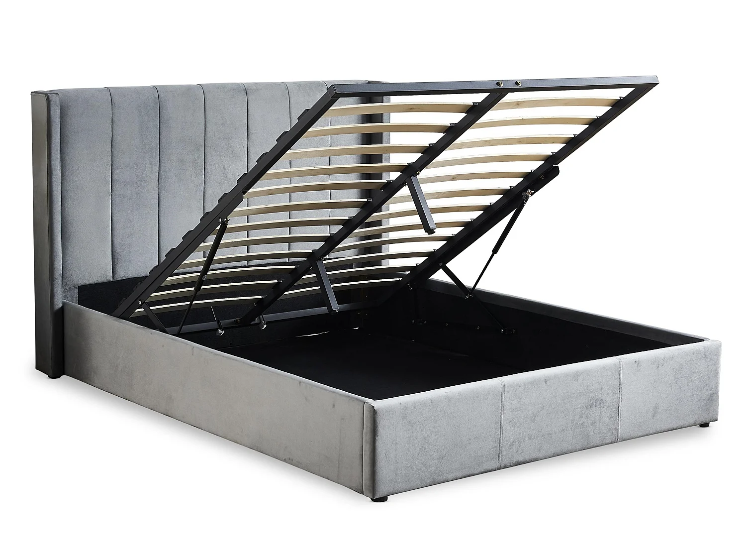 Lit Adulte Sommier Relevable "Fady" 160x200cm Gris