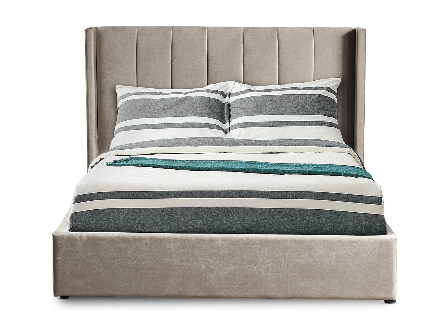 Lit Adulte Sommier Relevable "Fady" 180x200cm Taupe