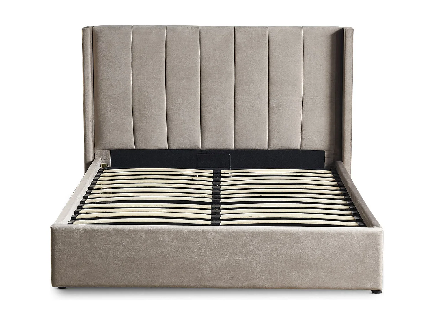 Lit Adulte Sommier Relevable "Fady" 180x200cm Taupe