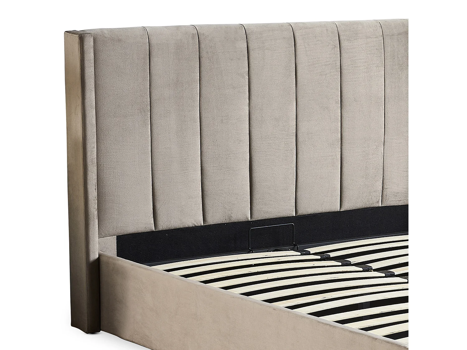 Lit Adulte Sommier Relevable "Fady" 180x200cm Taupe