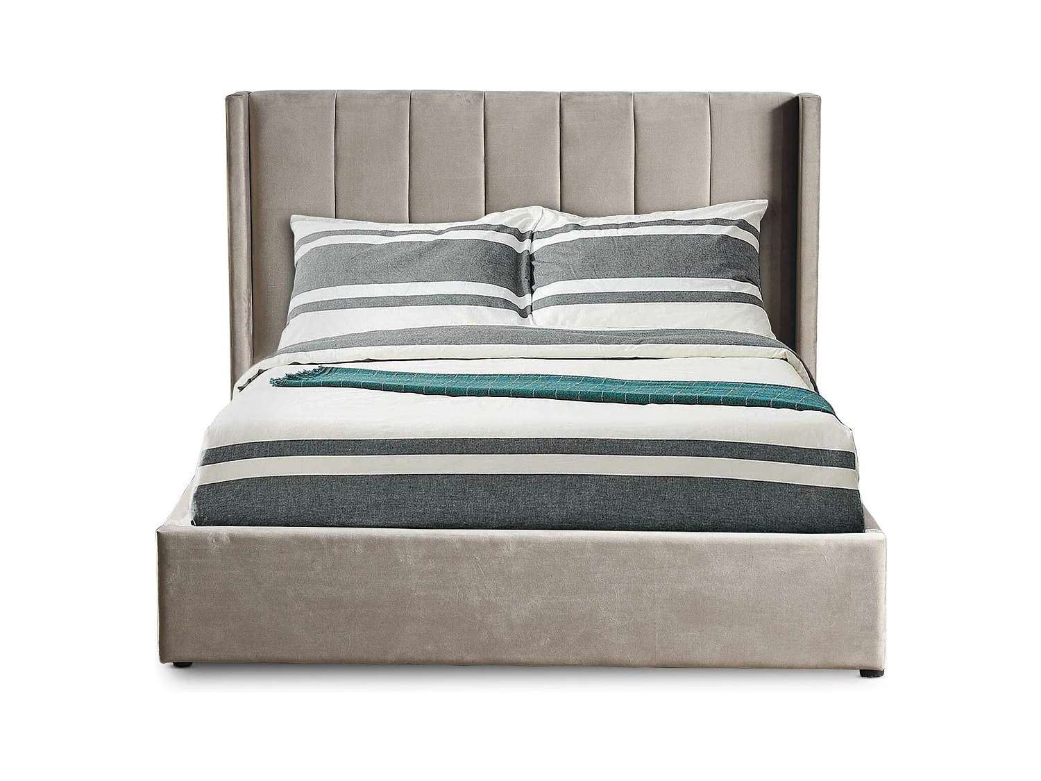 Lit Adulte Sommier Relevable "Fady" 180x200cm Taupe