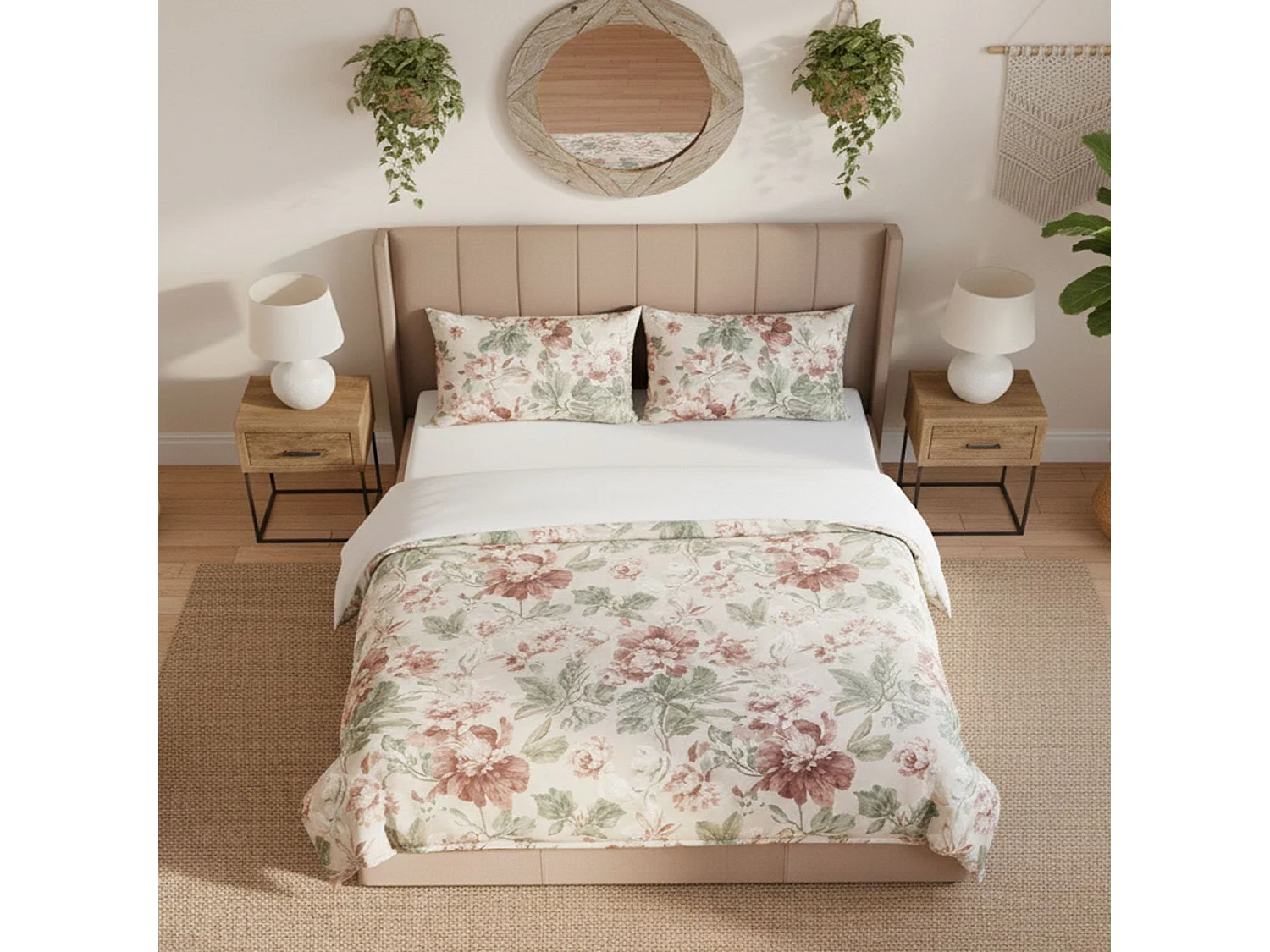 Lit Adulte Sommier Relevable "Fady" 180x200cm Taupe