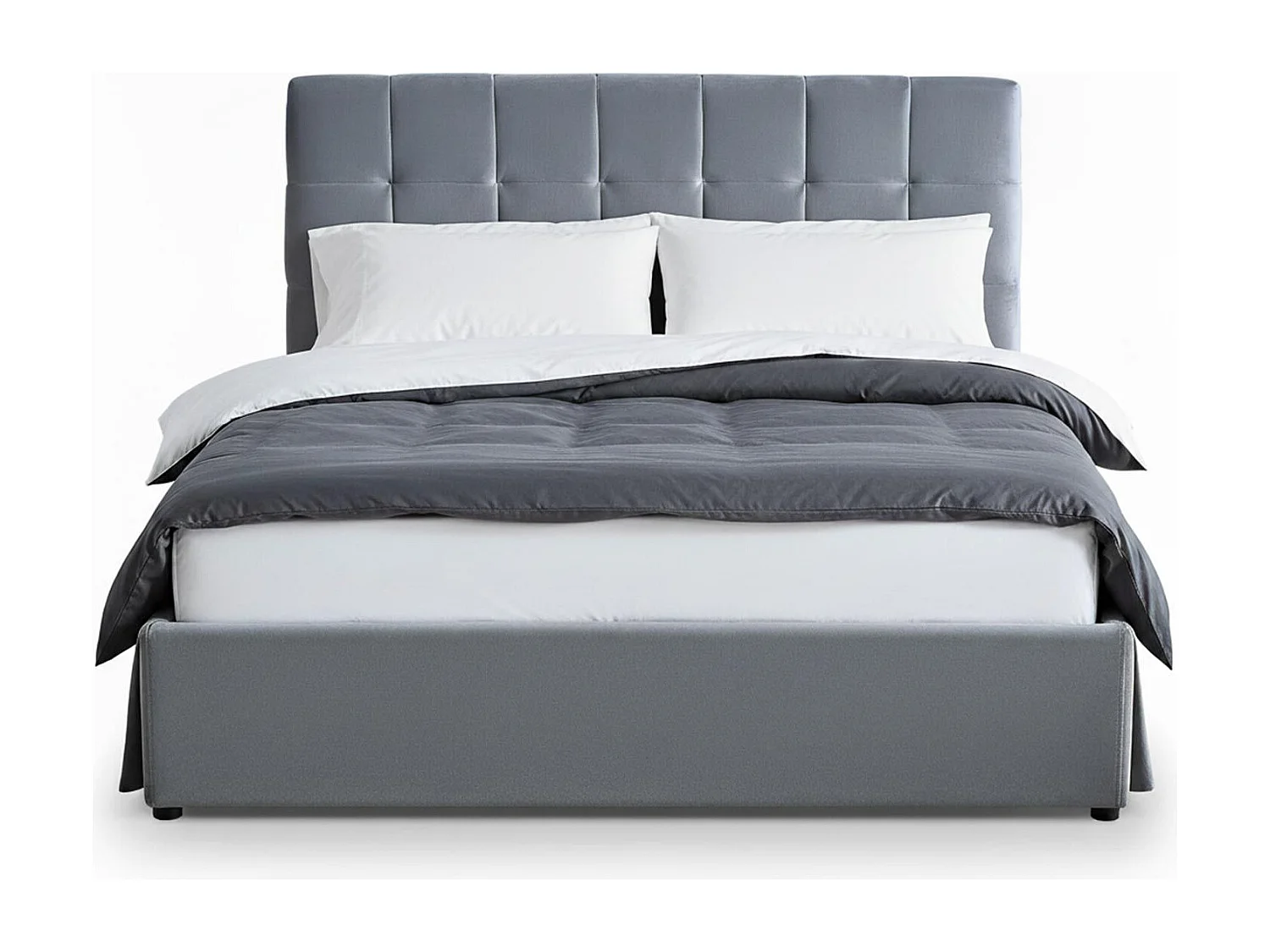 Lit Adulte Sommier Relevable "Birma" 160x200cm Argent