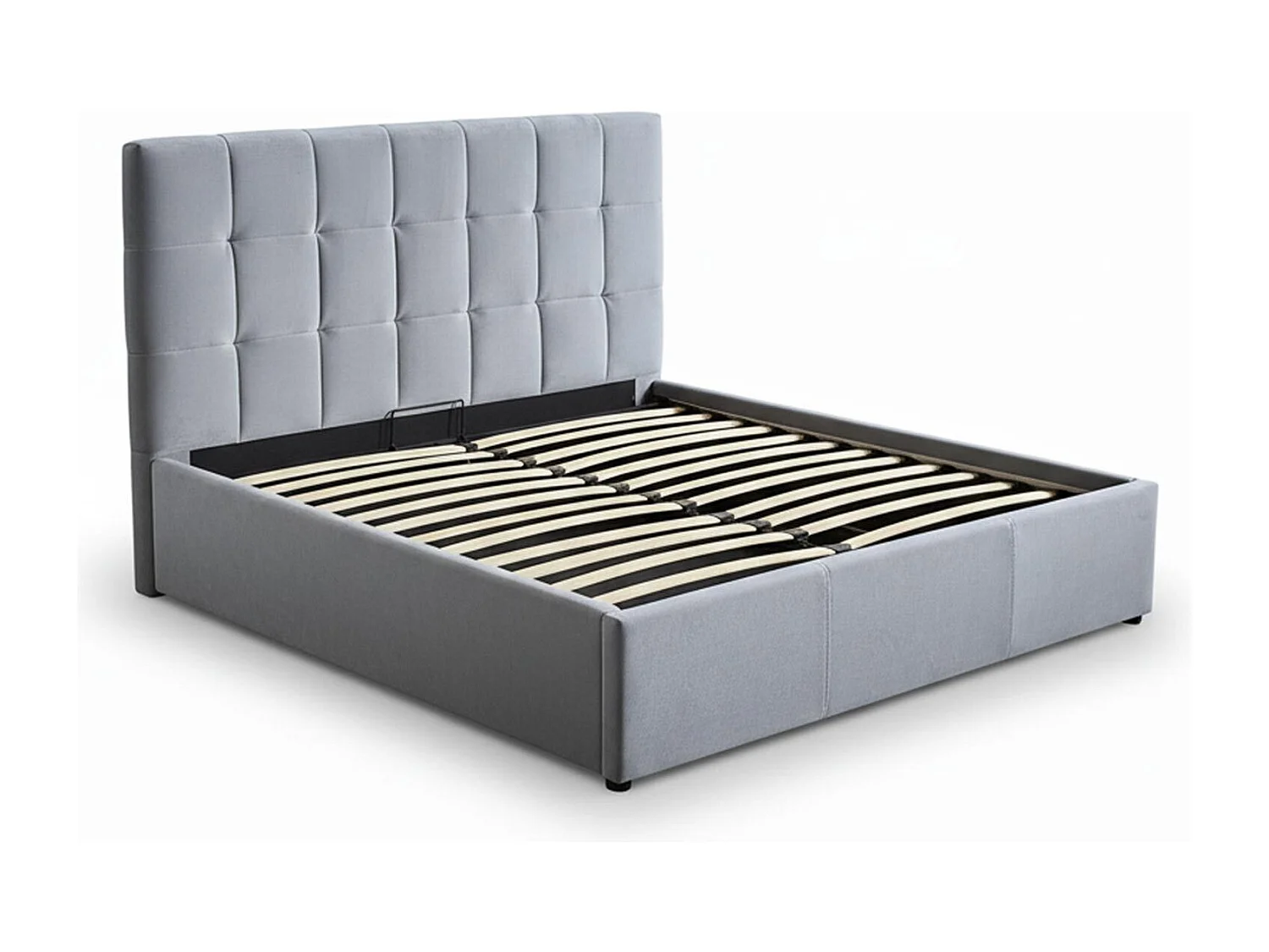 Lit Adulte Sommier Relevable "Birma" 160x200cm Argent