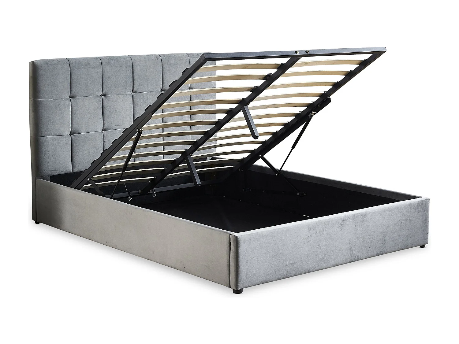 Lit Adulte Sommier Relevable "Birma" 180x200cm Argent