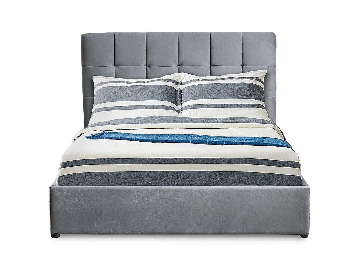 Lit Adulte Sommier Relevable "Birma" 180x200cm Argent