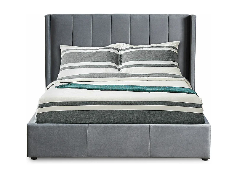 Lit Adulte Sommier Relevable "Fady" 180x200cm Gris