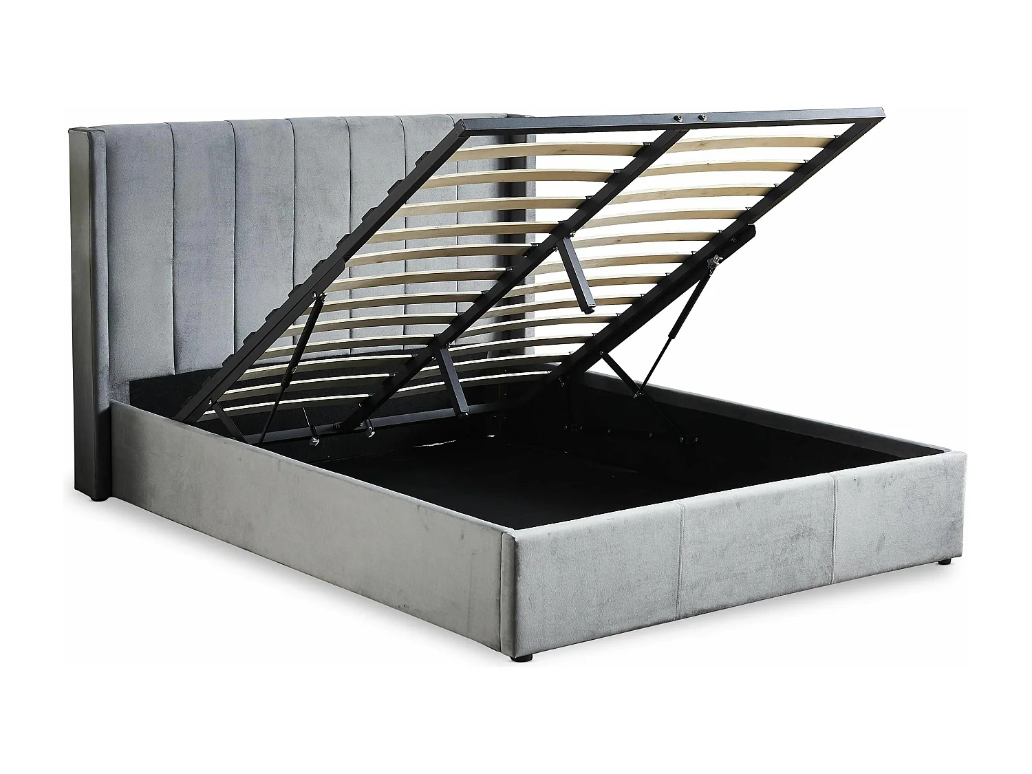 Lit Adulte Sommier Relevable "Fady" 180x200cm Gris