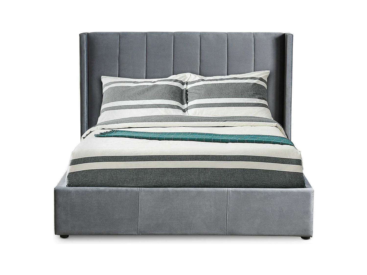 Lit Adulte Sommier Relevable "Fady" 180x200cm Gris