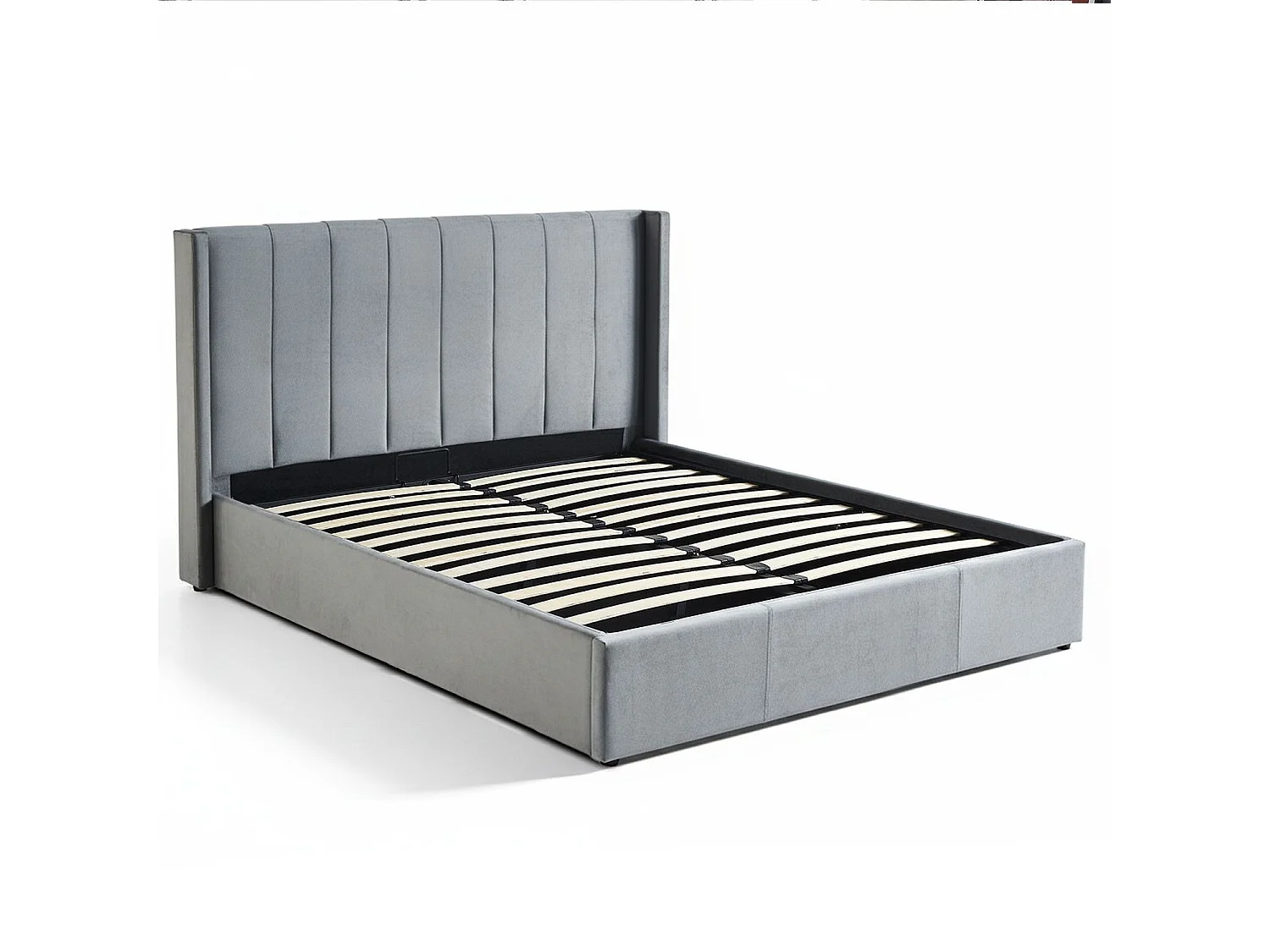 Lit Adulte Sommier Relevable "Fady" 180x200cm Gris