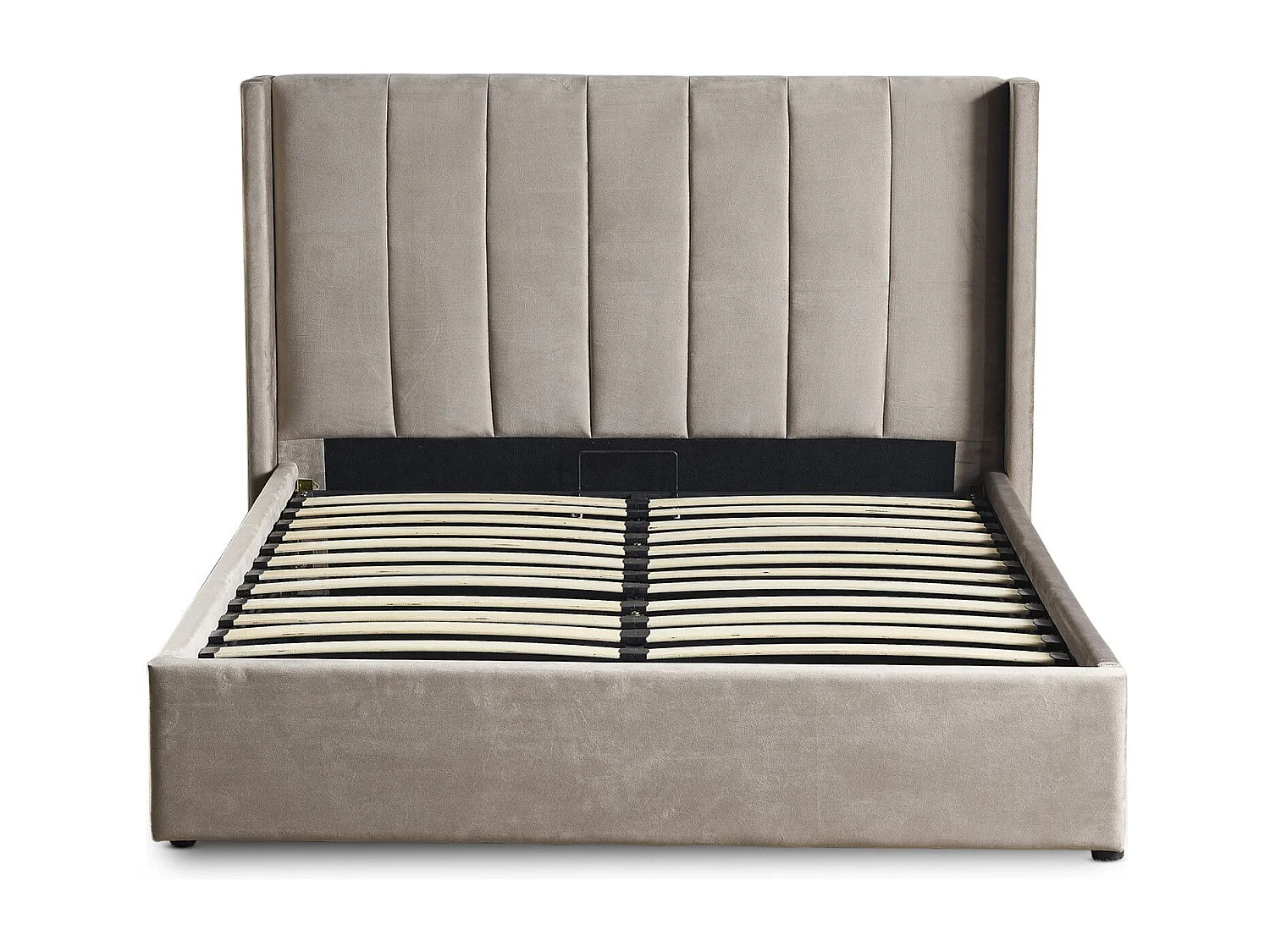Lit Adulte Sommier Relevable "Fady" 160x200cm Taupe