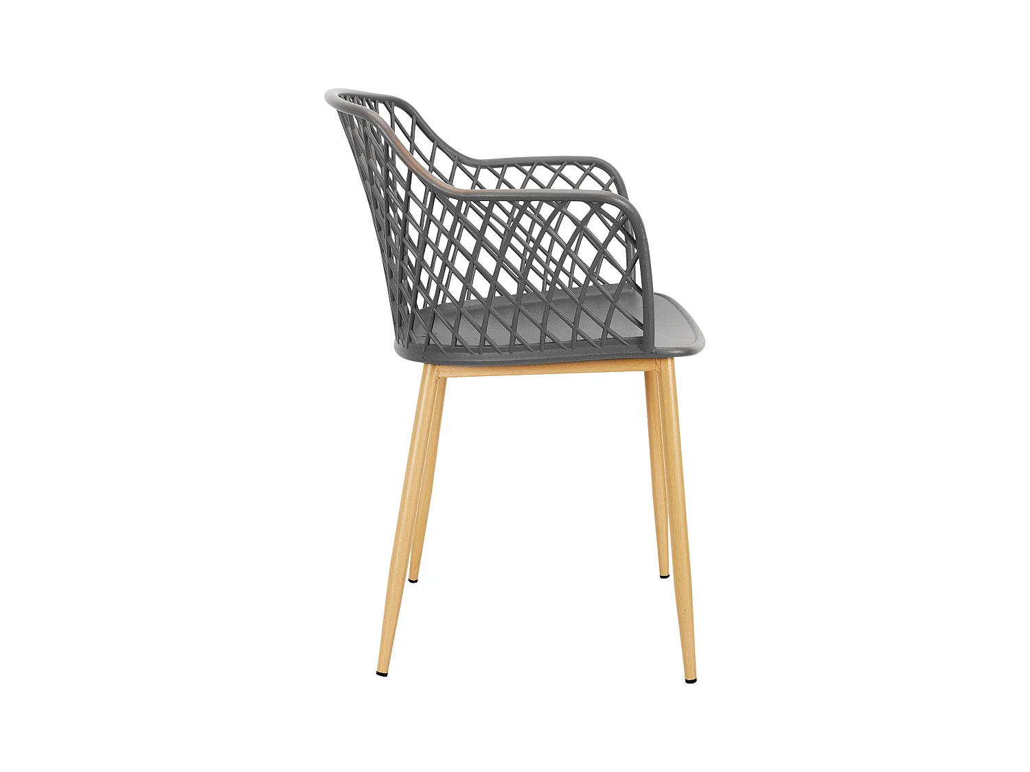 Fauteuil Exterieur Malaga Gris - Lot De 4 Gris