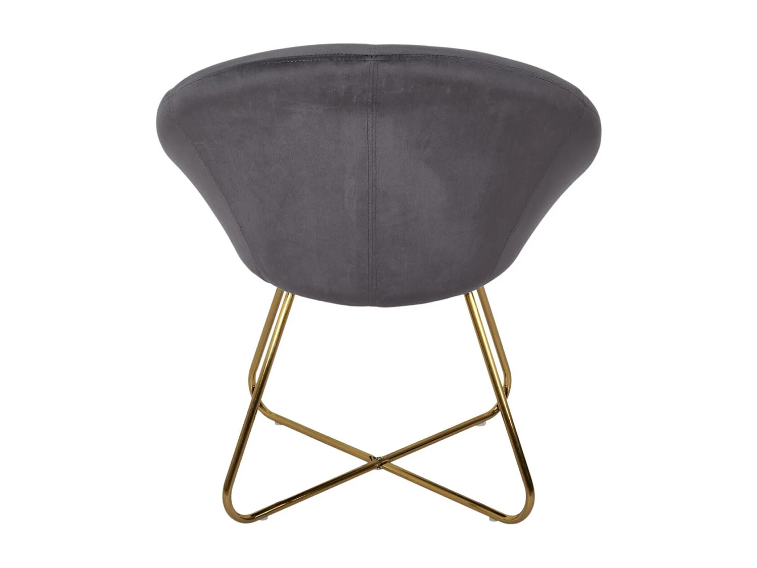 Fauteuil Design Velours "Karl" 83cm Gris