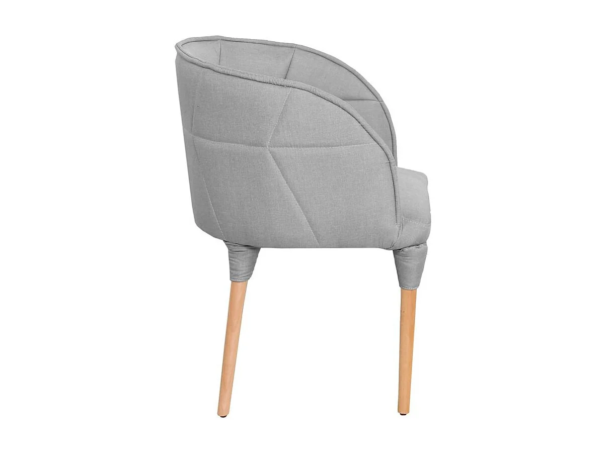 Fauteuil Moderne en Tissu "Nuvola" 82cm Gris