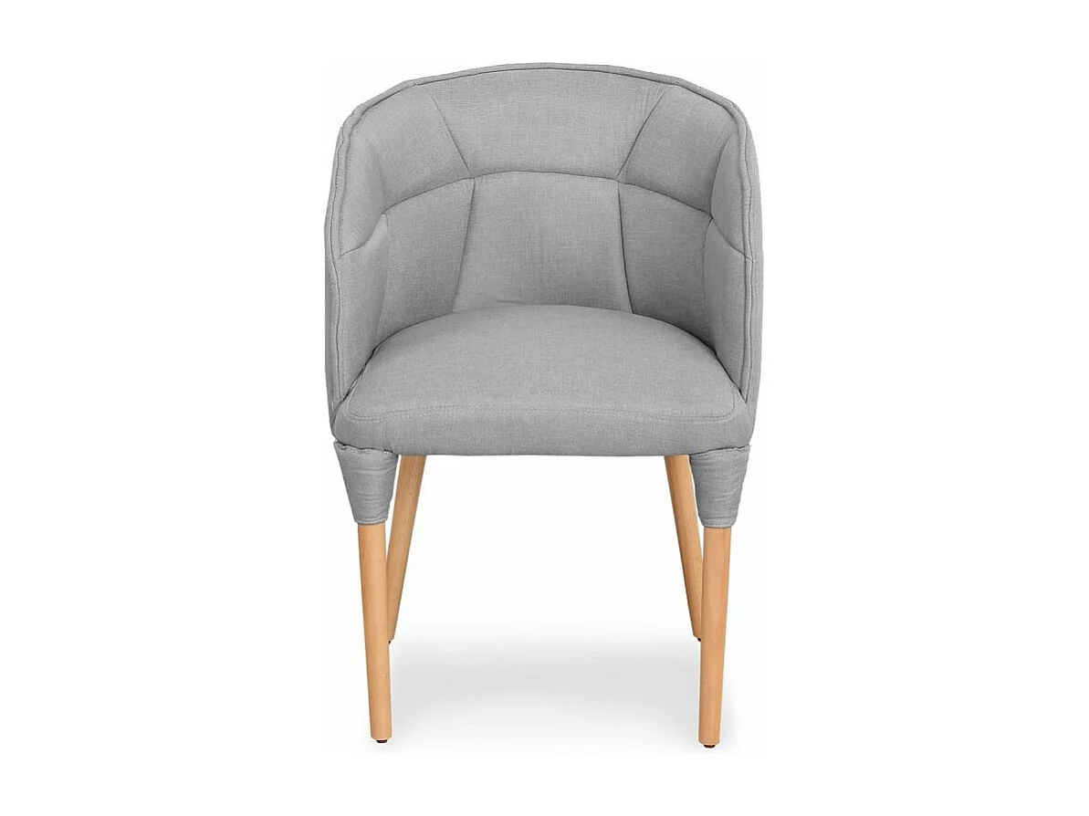 Fauteuil Moderne en Tissu "Nuvola" 82cm Gris