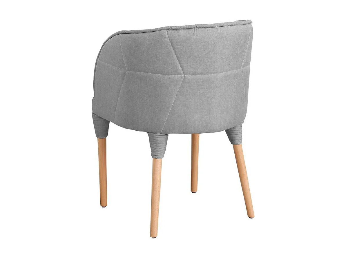 Fauteuil Moderne en Tissu "Nuvola" 82cm Gris