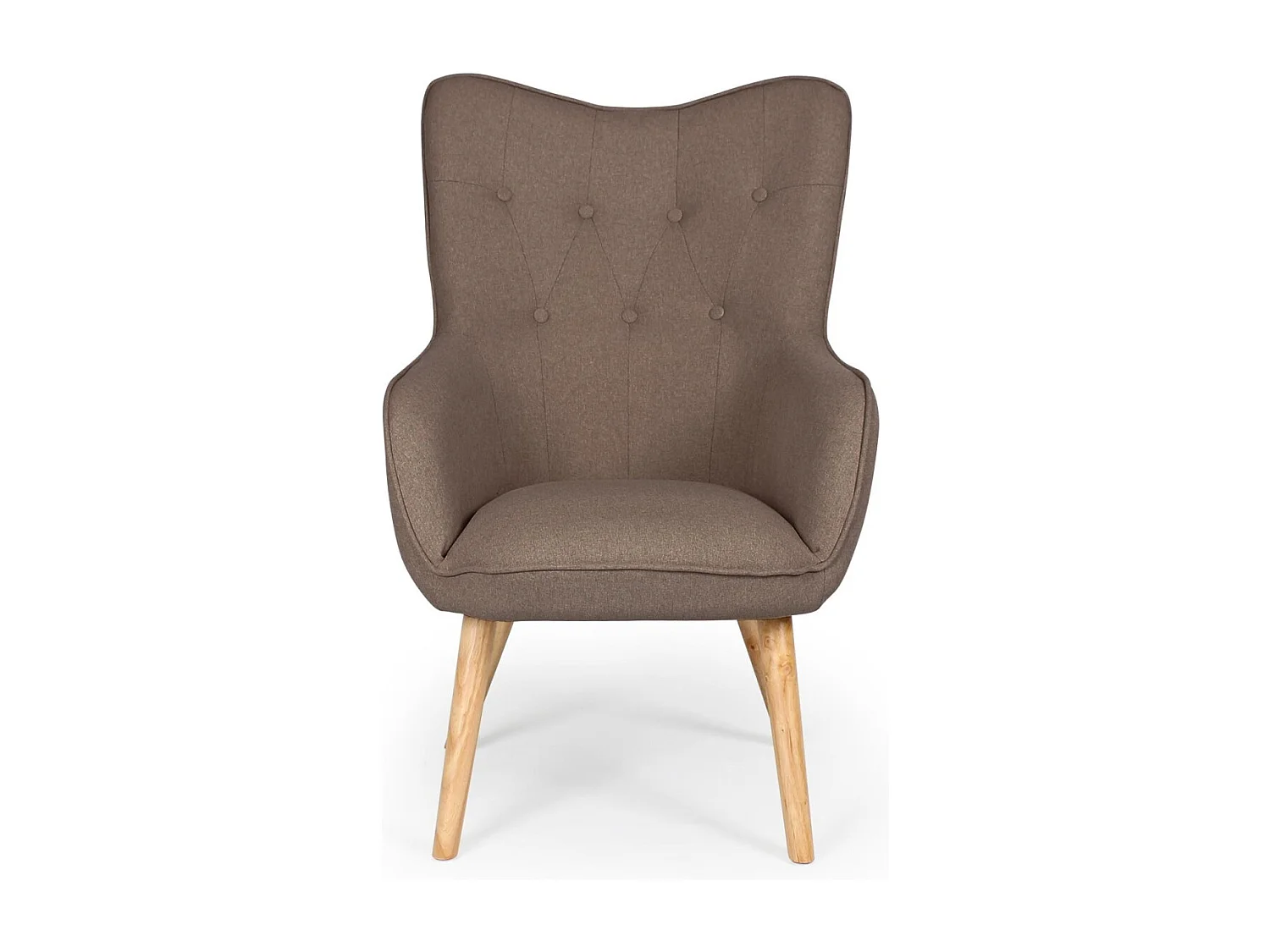 Skandinavischer Sessel "Aimee" Taupe Bequem und Modern